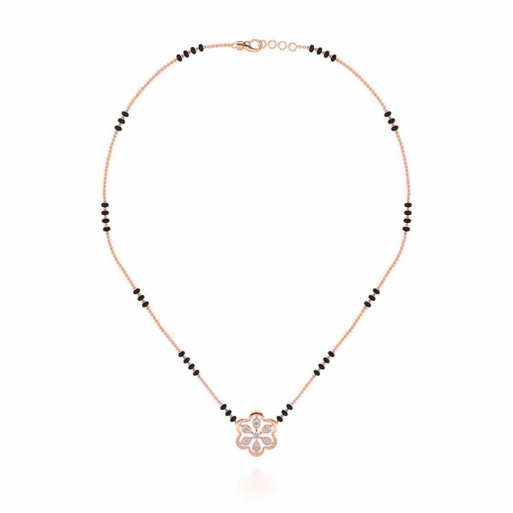 Sudarshan Silver Mangalsutra - Rose Gold - Image 3