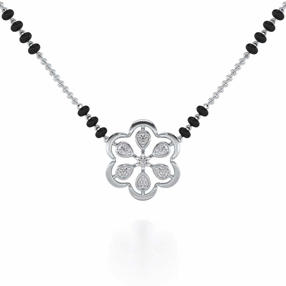 Sudarshan Silver Mangalsutra - White Gold - Image 1