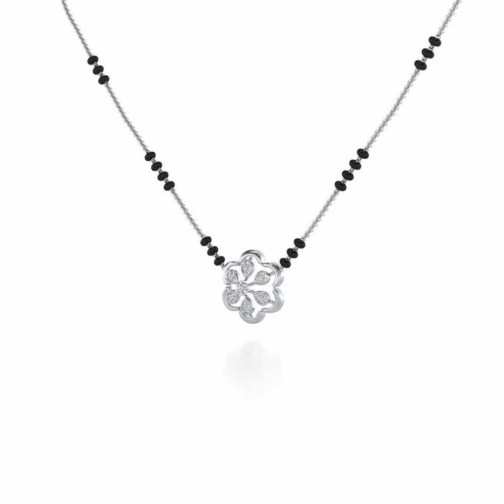 Sudarshan Silver Mangalsutra - White Gold - Image 2