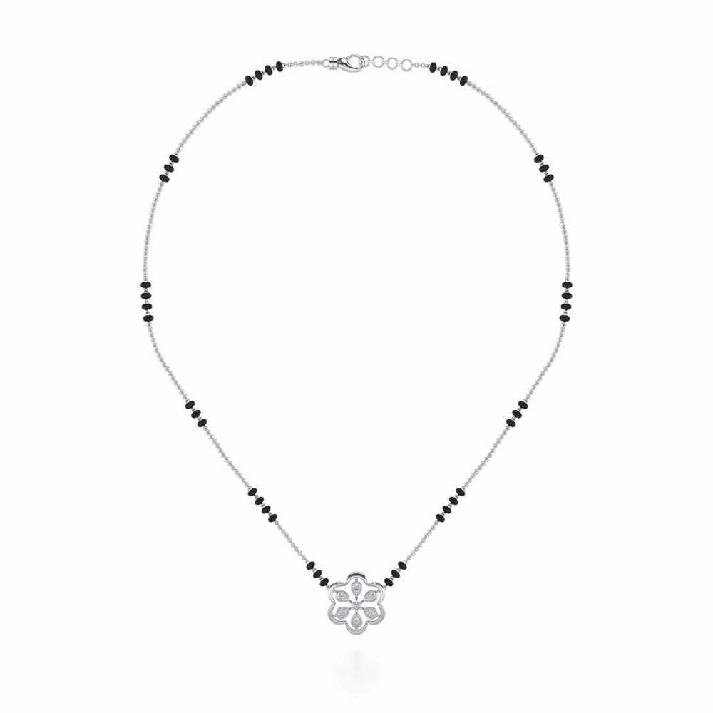 Sudarshan Silver Mangalsutra - White Gold - Image 3