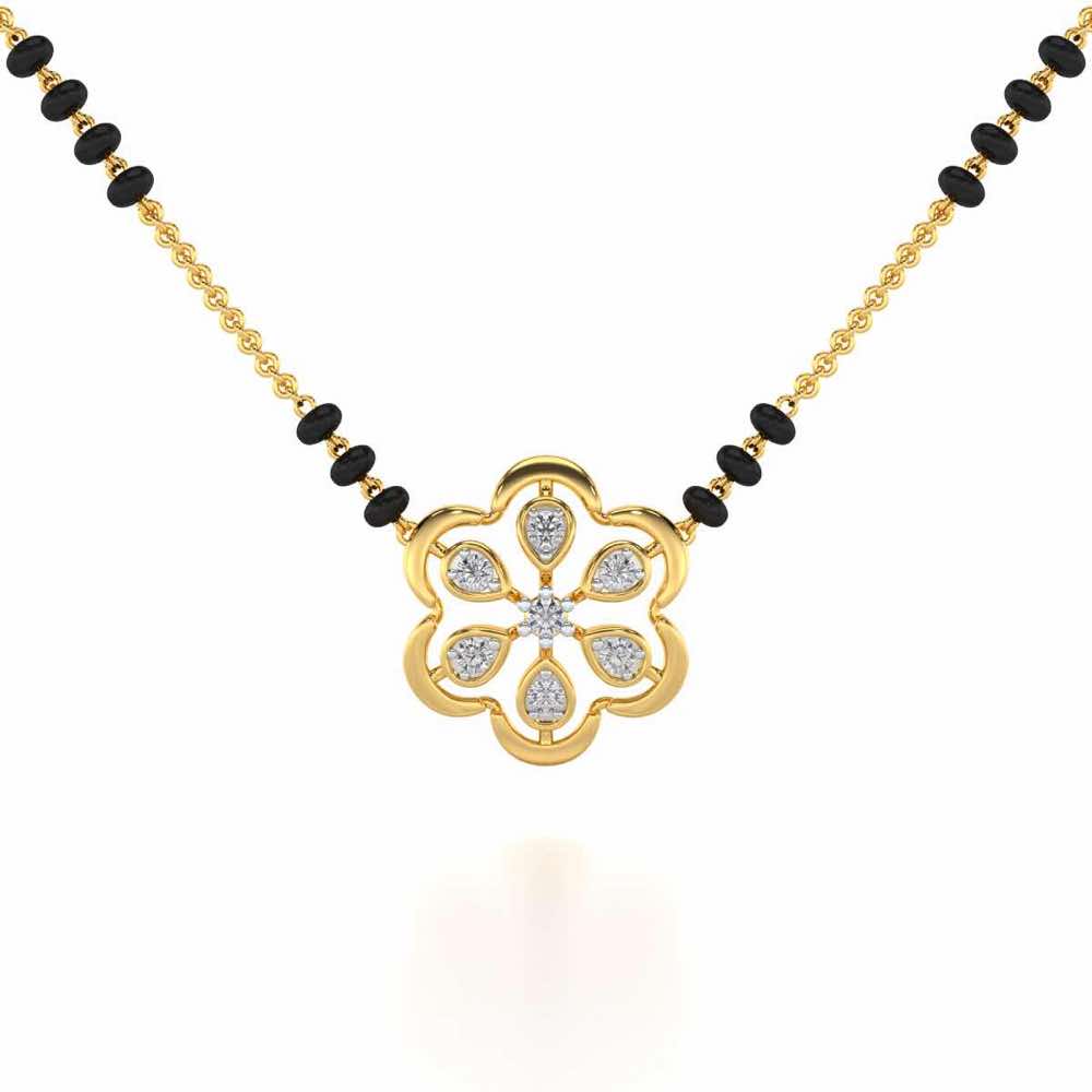 Sudarshan Silver Mangalsutra - Yellow Gold - Image 1