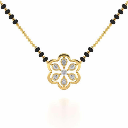 Sudarshan Silver Mangalsutra - Yellow Gold - Image 1