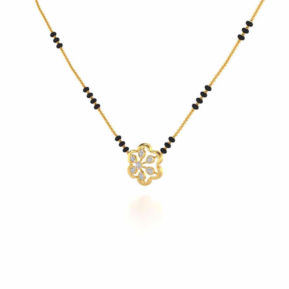 Sudarshan Silver Mangalsutra - Yellow Gold - Image 2