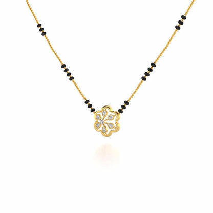 Sudarshan Silver Mangalsutra - Yellow Gold - Image 2