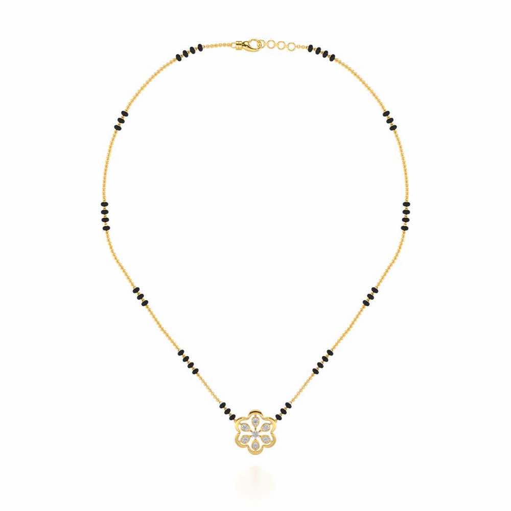 Sudarshan Silver Mangalsutra - Yellow Gold - Image 3