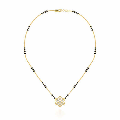 Sudarshan Silver Mangalsutra - Yellow Gold - Image 3