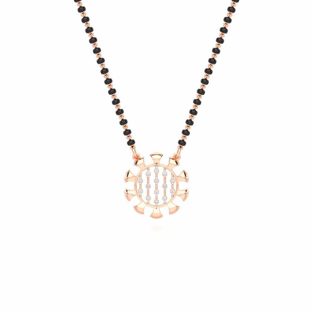 Suhagan Suvarna Silver Mangalsutra - Rose Gold - Image 1