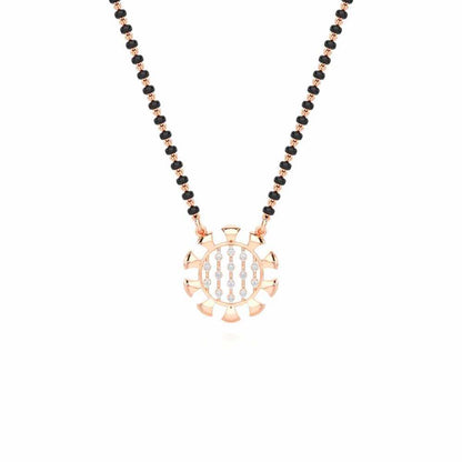 Suhagan Suvarna Silver Mangalsutra - Rose Gold - Image 1