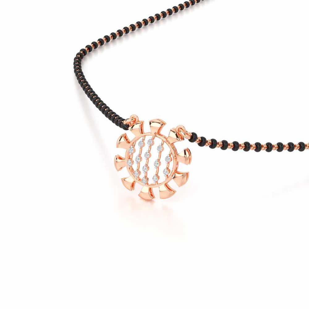 Suhagan Suvarna Silver Mangalsutra - Rose Gold - Image 2