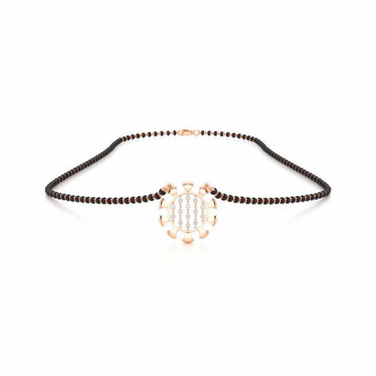 Suhagan Suvarna Silver Mangalsutra - Rose Gold - Image 3