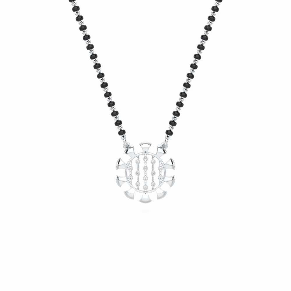 Suhagan Suvarna Silver Mangalsutra - White Gold - Image 1