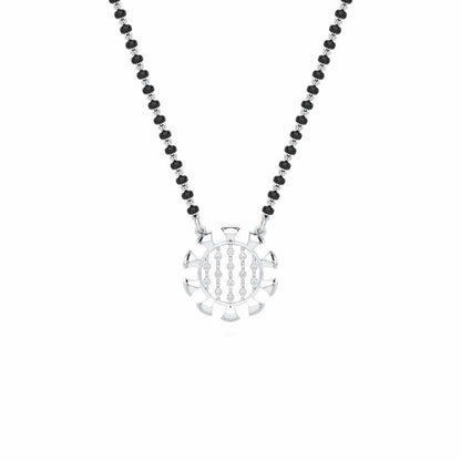 Suhagan Suvarna Silver Mangalsutra - White Gold - Image 1