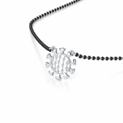 Suhagan Suvarna Silver Mangalsutra - White Gold - Image 2
