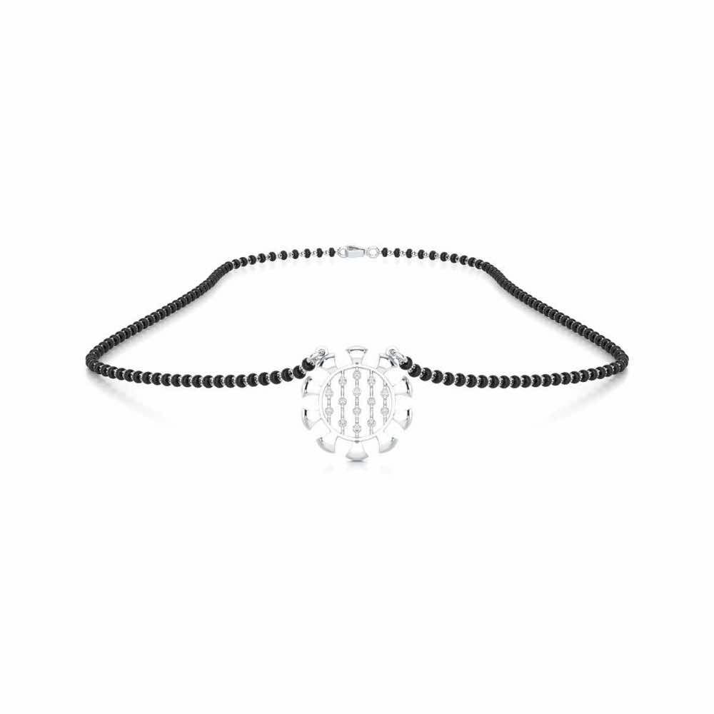 Suhagan Suvarna Silver Mangalsutra - White Gold - Image 3
