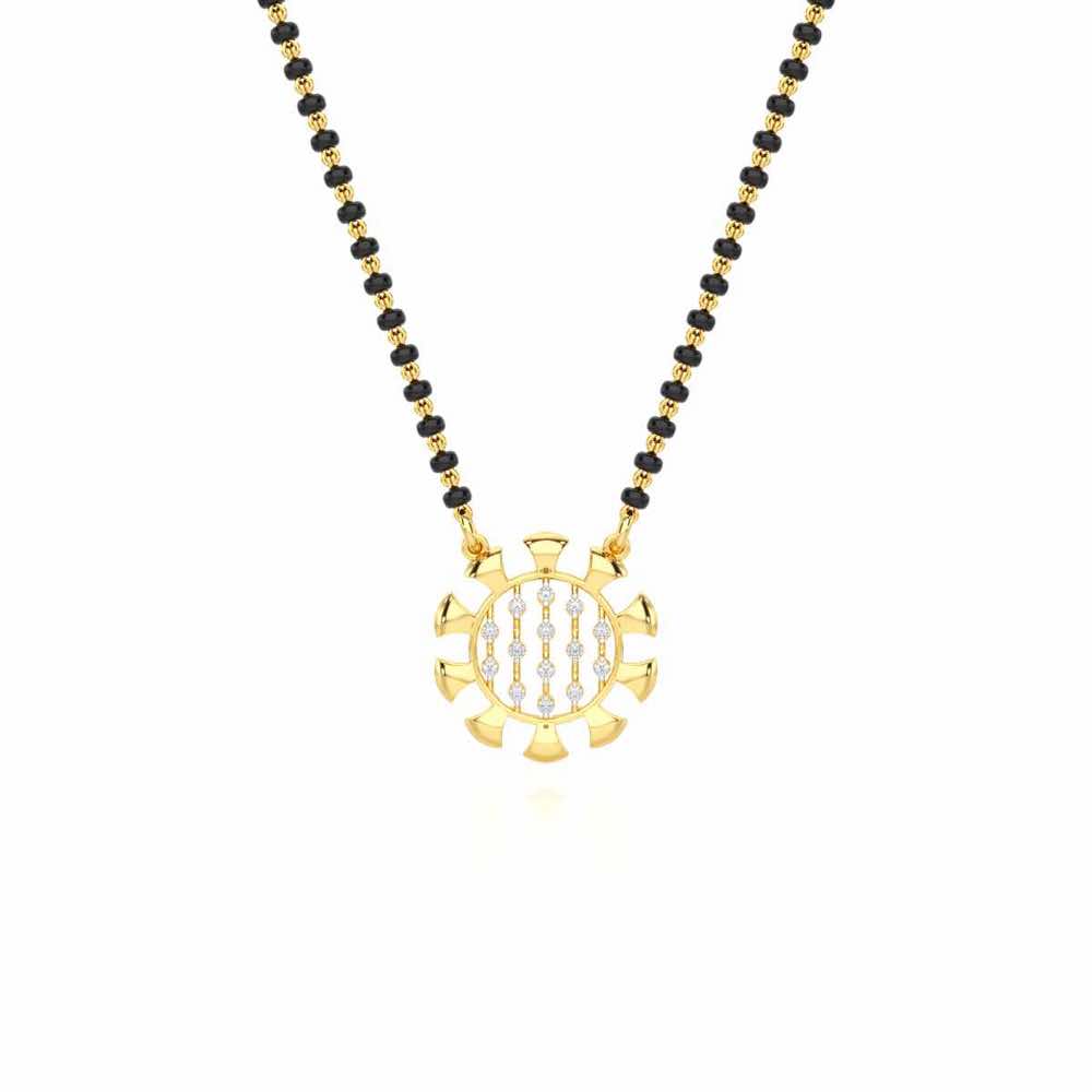 Suhagan Suvarna Silver Mangalsutra - Yellow Gold - Image 1