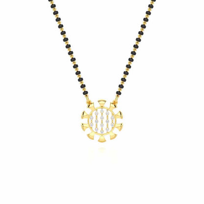 Suhagan Suvarna Silver Mangalsutra - Yellow Gold - Image 1