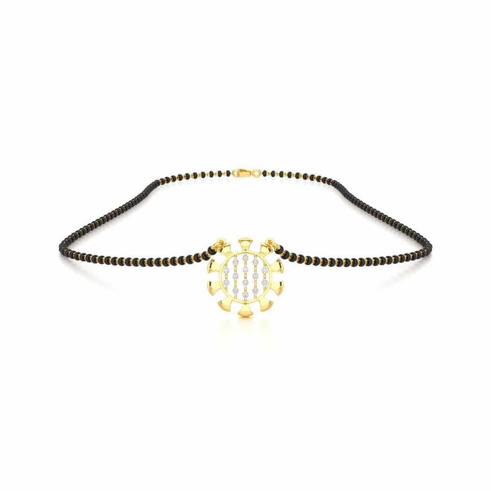 Suhagan Suvarna Silver Mangalsutra - Yellow Gold - Image 3