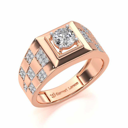 Sumesh Solitaire Ring For Men - Rose Gold - Image 1