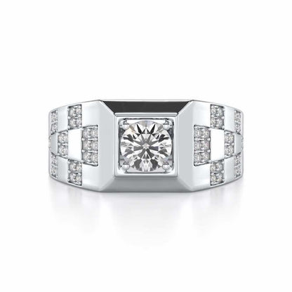 Sumesh Solitaire Ring For Men - White Gold - Image 5