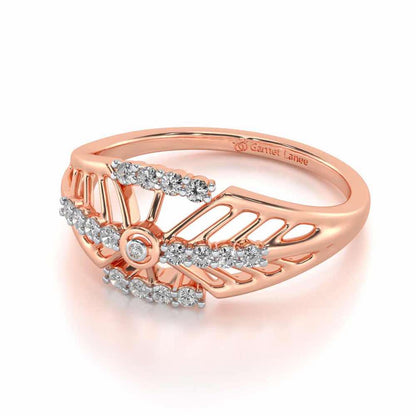 Sun Lattice Silver Ring - Rose Gold - Image 2