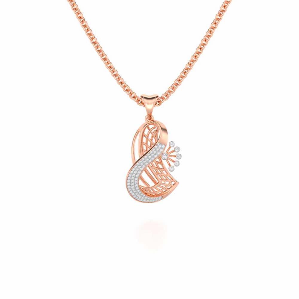 Sundar Sur Silver Pendant - Rose Gold - Image 1