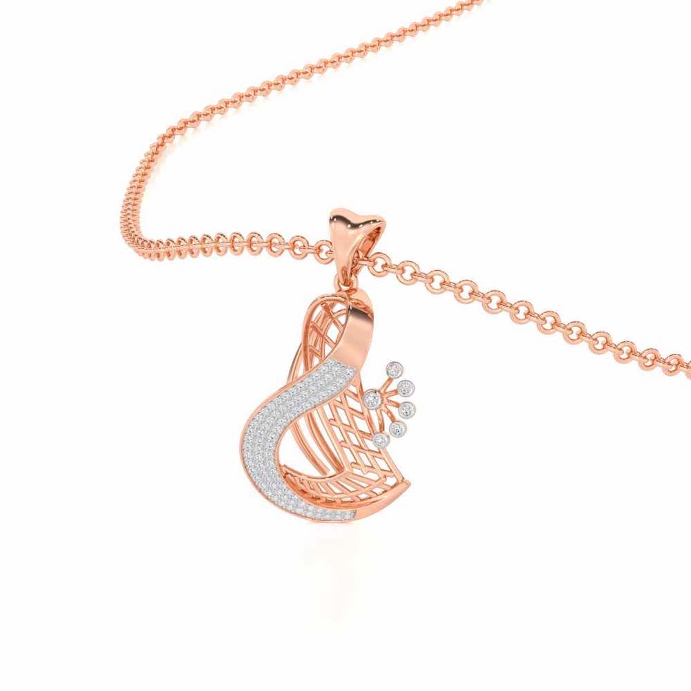 Sundar Sur Silver Pendant - Rose Gold - Image 2