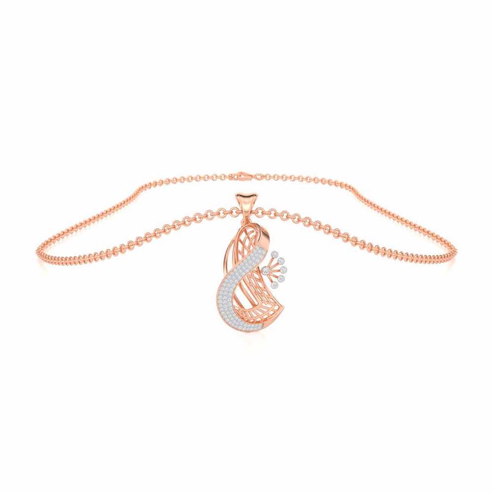 Sundar Sur Silver Pendant - Rose Gold - Image 3