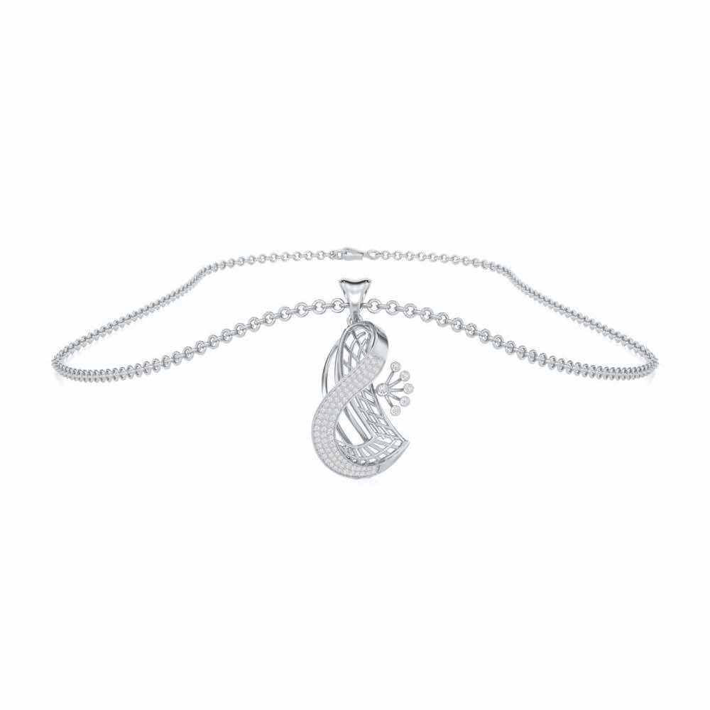 Sundar Sur Silver Pendant - White Gold - Image 3