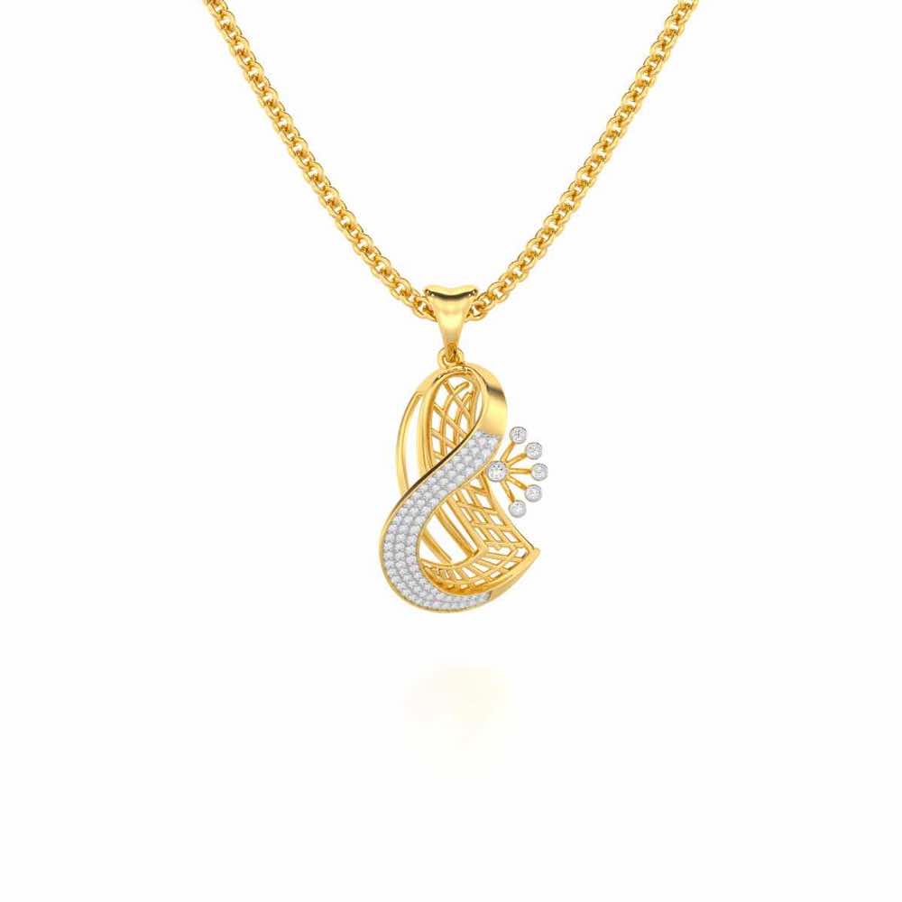 Sundar Sur Silver Pendant - Yellow Gold - Image 1