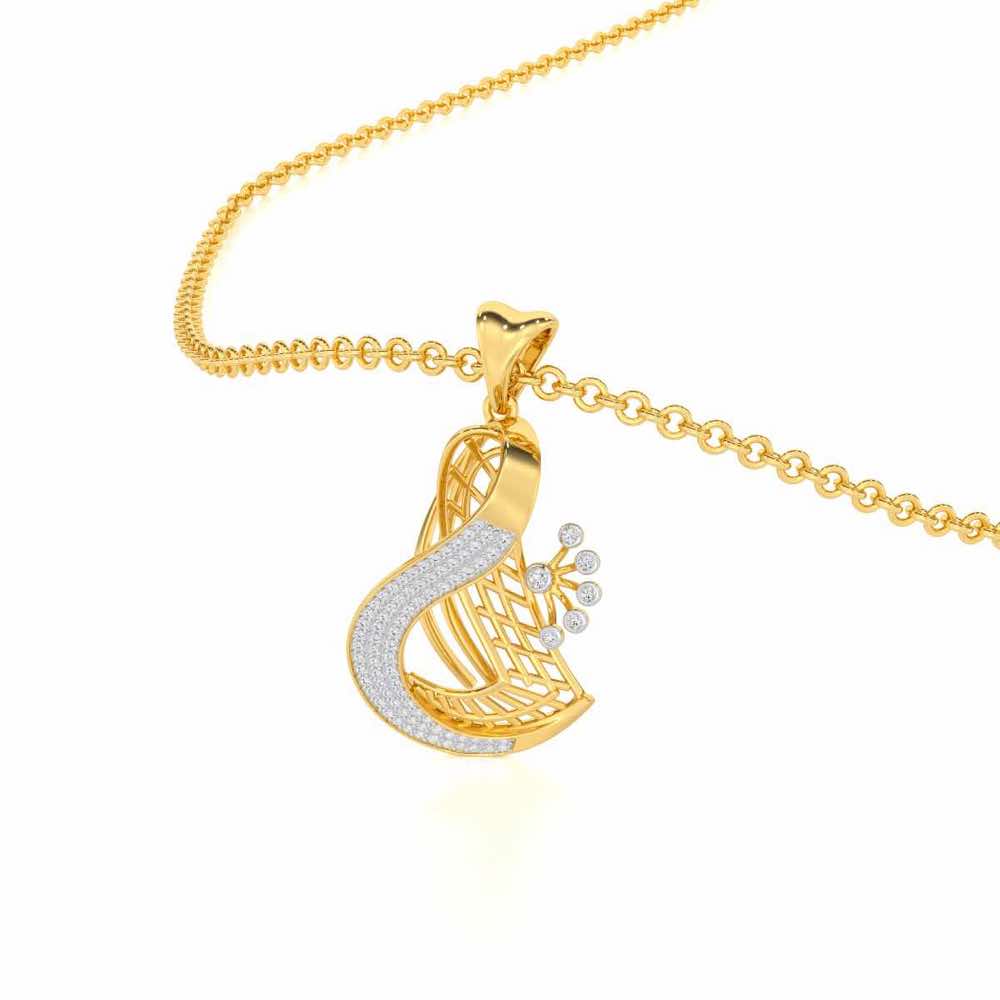 Sundar Sur Silver Pendant - Yellow Gold - Image 2