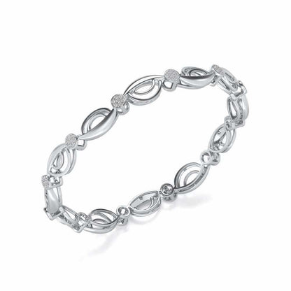 Suns Silver Bangles - White Gold - Image 1