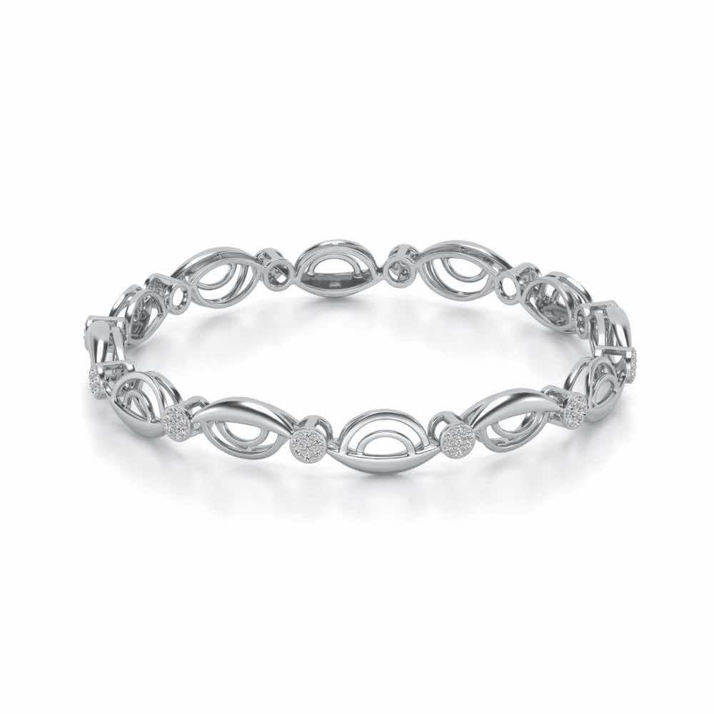 Suns Silver Bangles - White Gold - Image 2