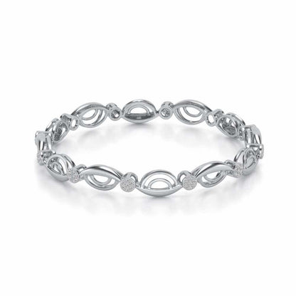 Suns Silver Bangles - White Gold - Image 2