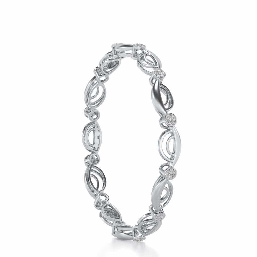Suns Silver Bangles - White Gold - Image 3