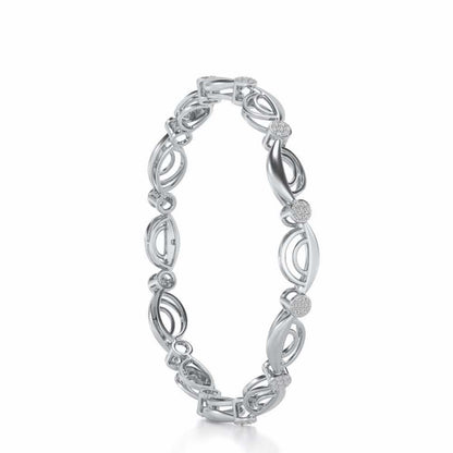 Suns Silver Bangles - White Gold - Image 3