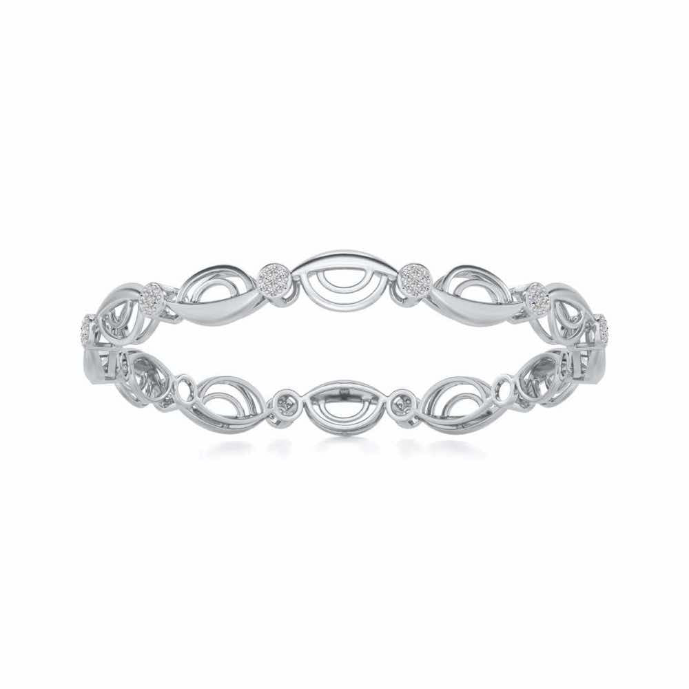 Suns Silver Bangles - White Gold - Image 4