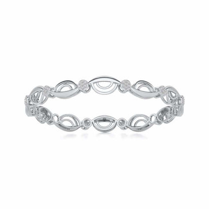 Suns Silver Bangles - White Gold - Image 4