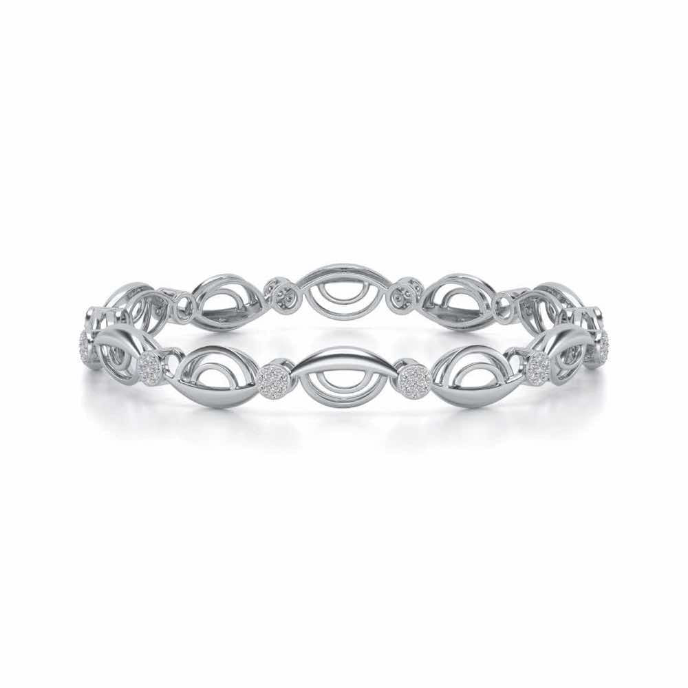 Suns Silver Bangles - White Gold - Image 5