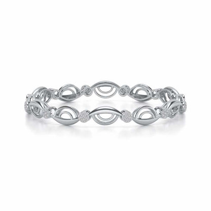 Suns Silver Bangles - White Gold - Image 5
