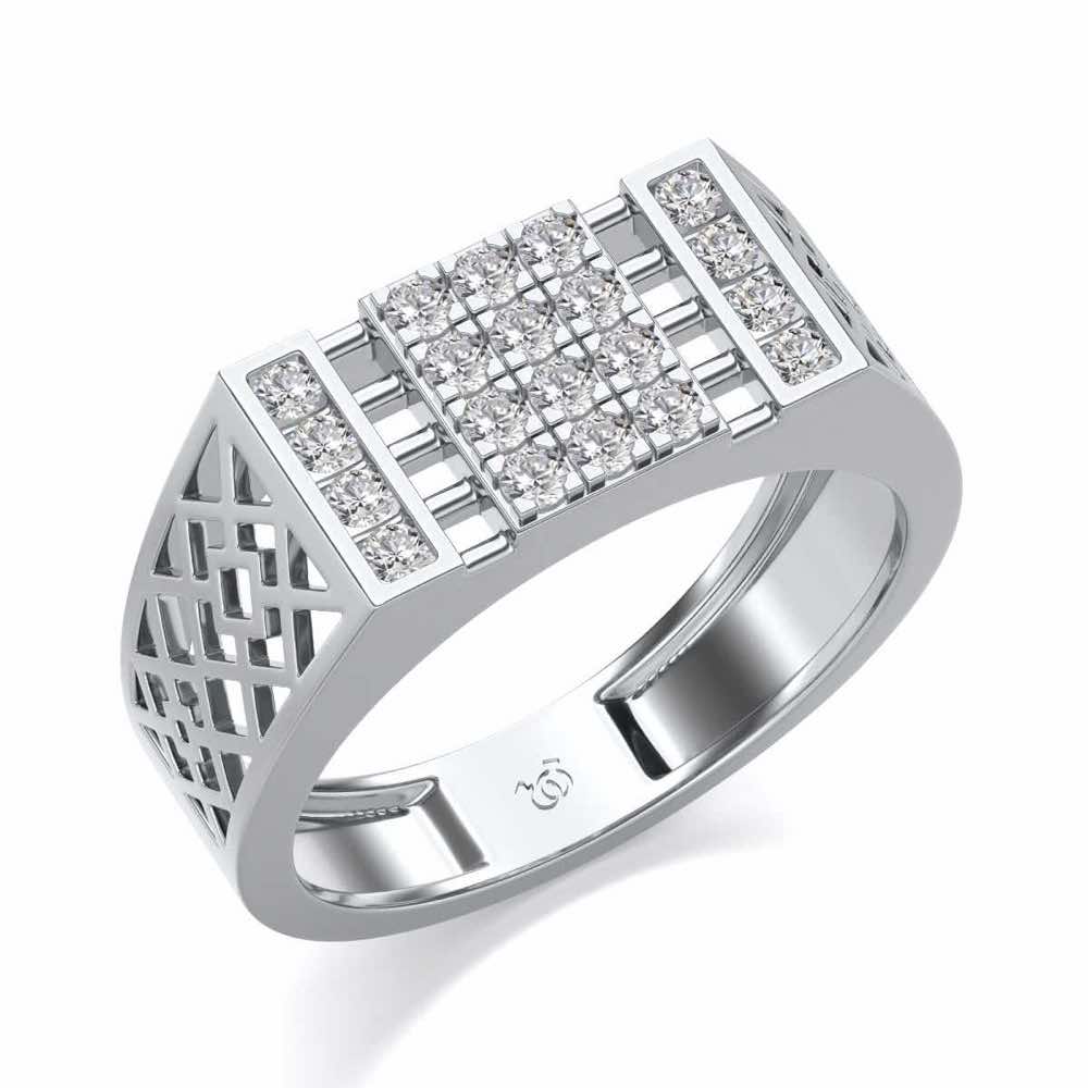 Supreme Silver Ring For Men - White Gold - Image 1