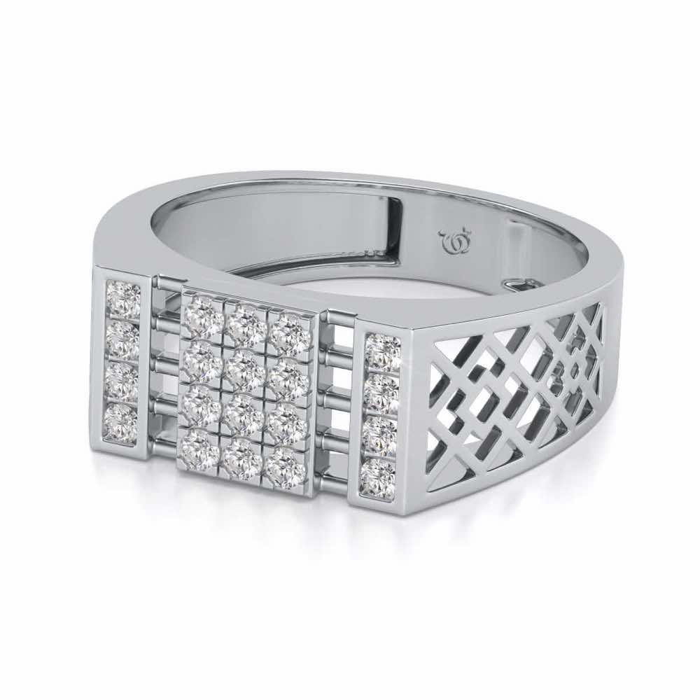 Supreme Silver Ring For Men - White Gold - Image 2