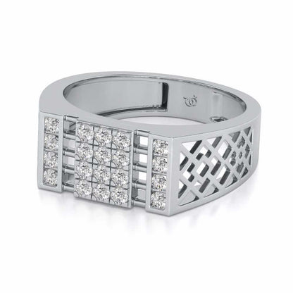Supreme Silver Ring For Men - White Gold - Image 2