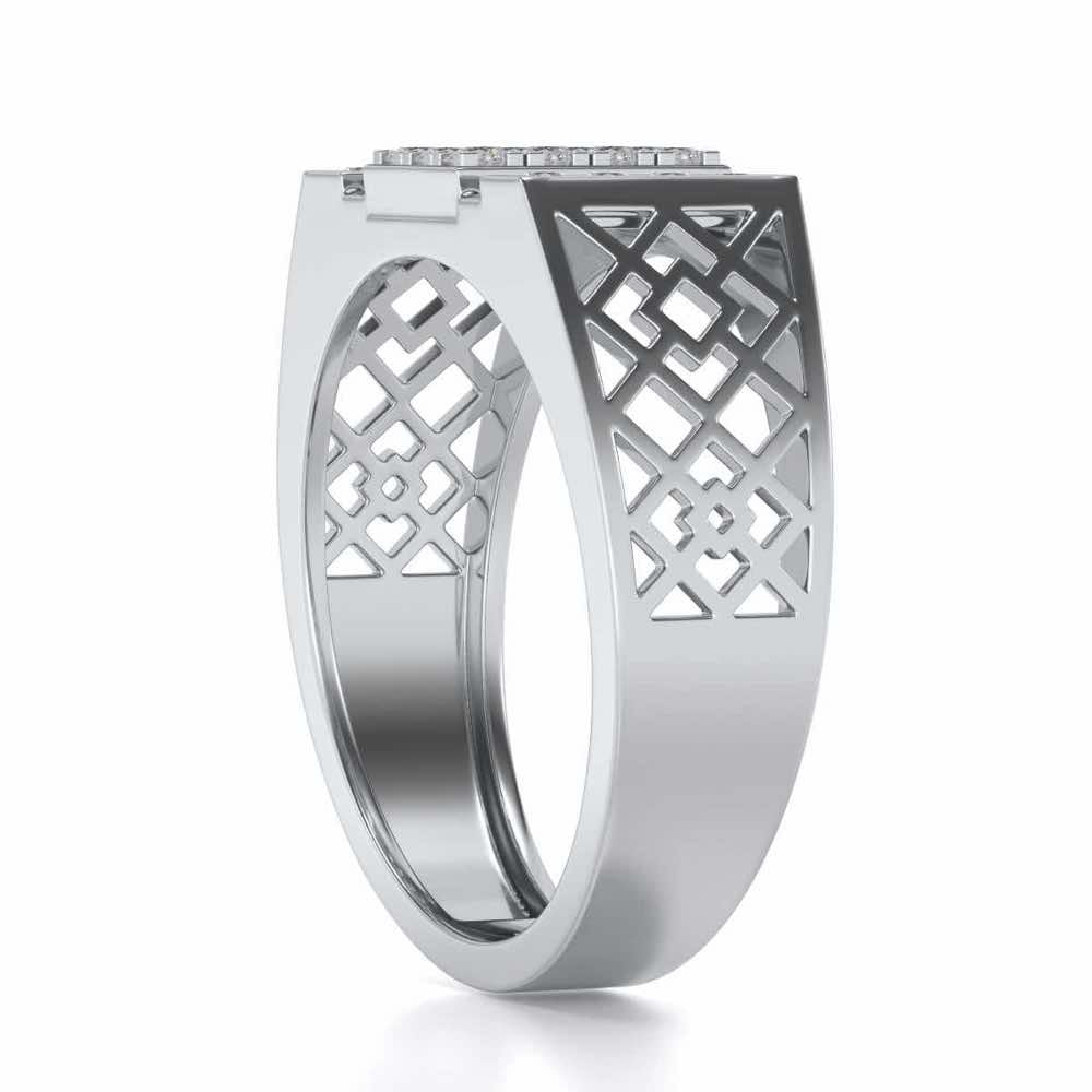 Supreme Silver Ring For Men - White Gold - Image 3