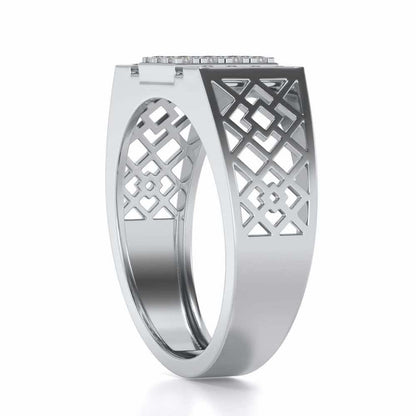 Supreme Silver Ring For Men - White Gold - Image 3