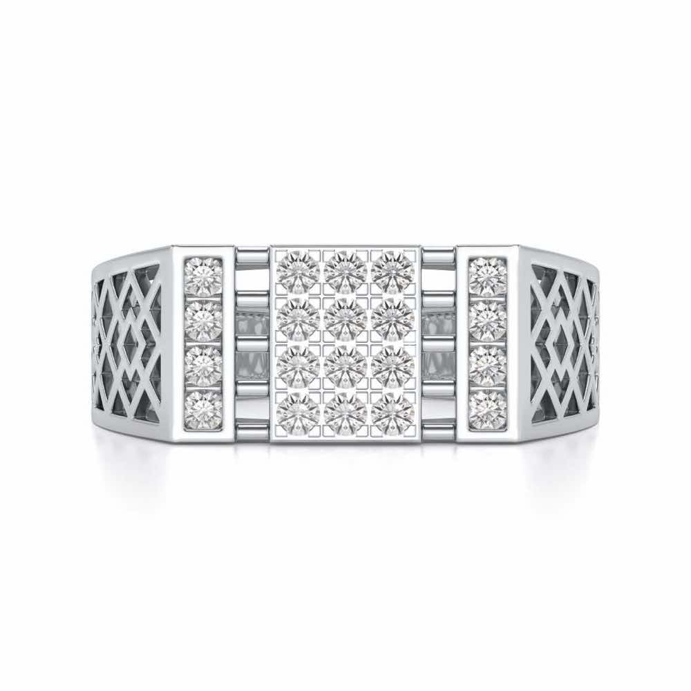 Supreme Silver Ring For Men - White Gold - Image 4