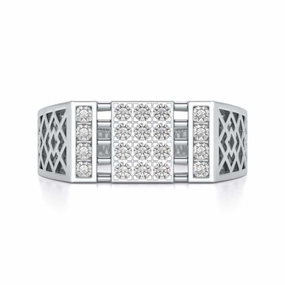 Supreme Silver Ring For Men - White Gold - Image 4
