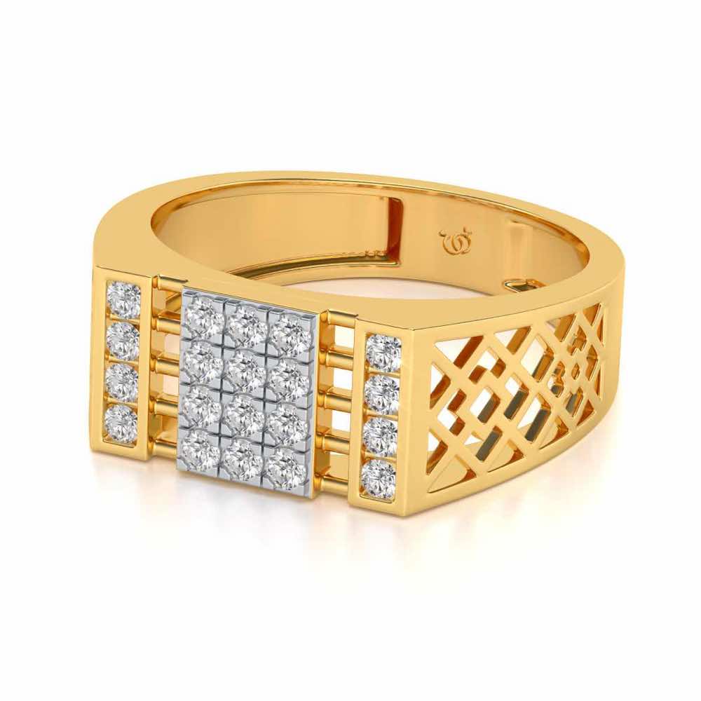 Supreme Silver Ring For Men - Yellow Gold - Image 2