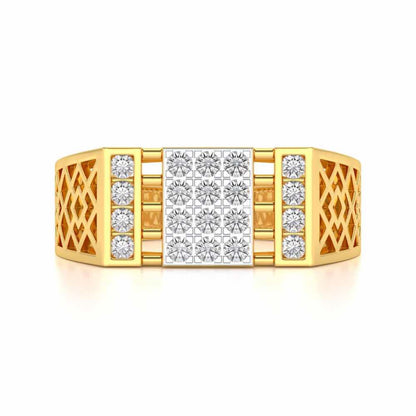 Supreme Silver Ring For Men - Yellow Gold - Image 4