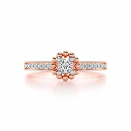 Supreme Glaze Solitaire Silver Ring - Rose Gold - Image 4