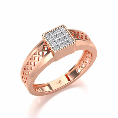 Supreme Lustor Silver Ring For Men - Rose Gold - Image 1